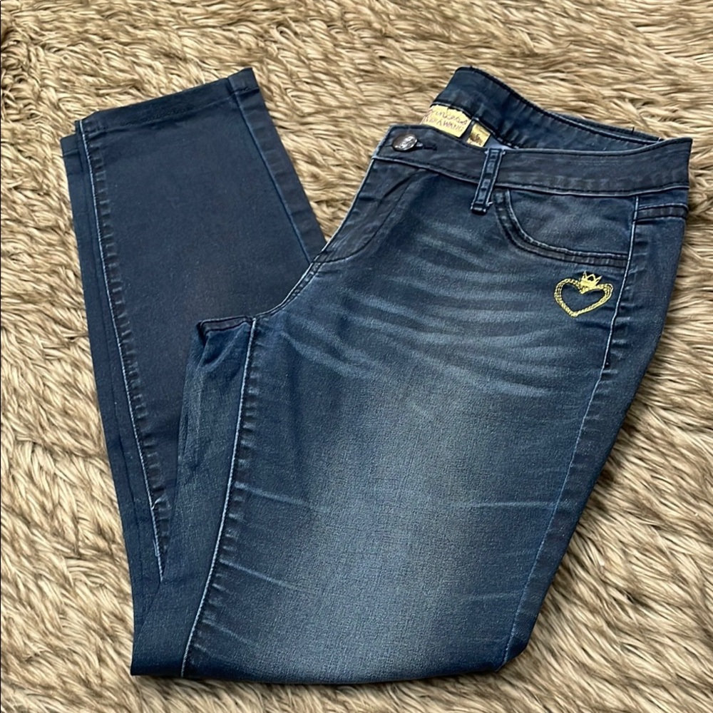 Princess Vera Wang Blue Skinny Jeans with Distressed Details